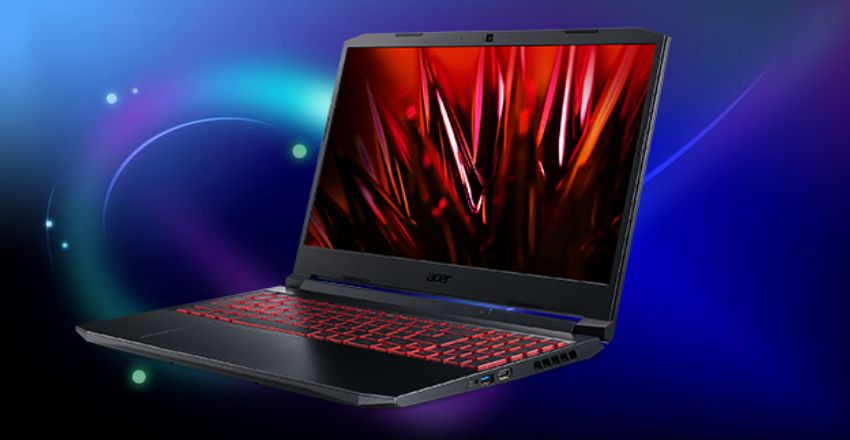 Acer Nitro 5 gaming laptop open on a desk