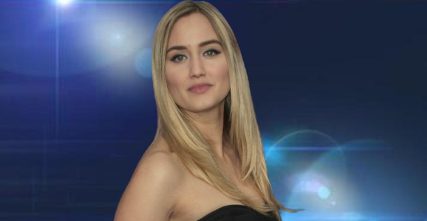 Naomi Kyle hosting a gaming broadcast on set