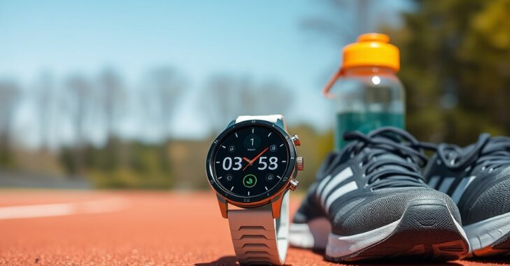 Watch face options displayed on a round smartwatch