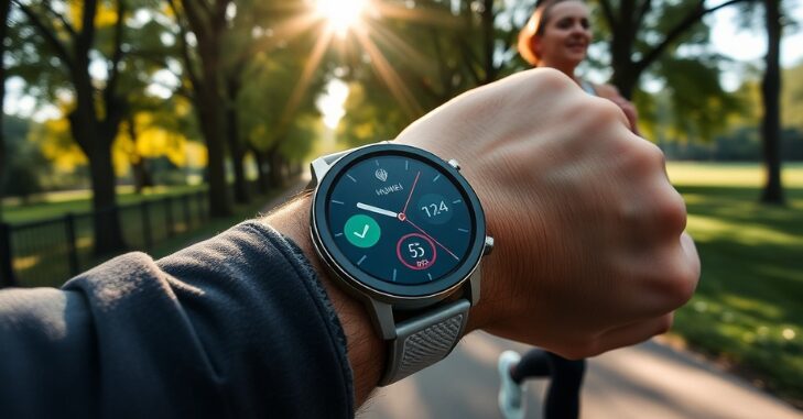 Huawei smartwatch paired with a smartphone