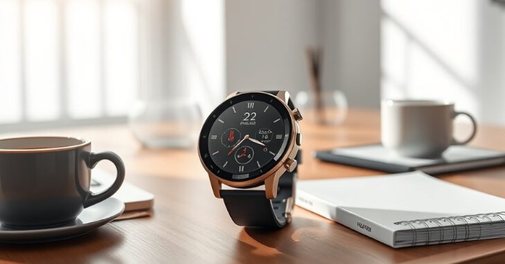 Smartwatch worn during an outdoor run