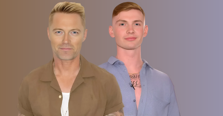 Ronan Keating pictured alongside his son