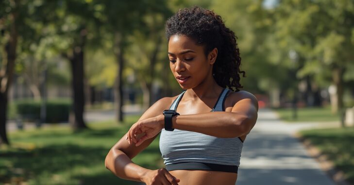 Calories burned during walking shown on a smartphone app