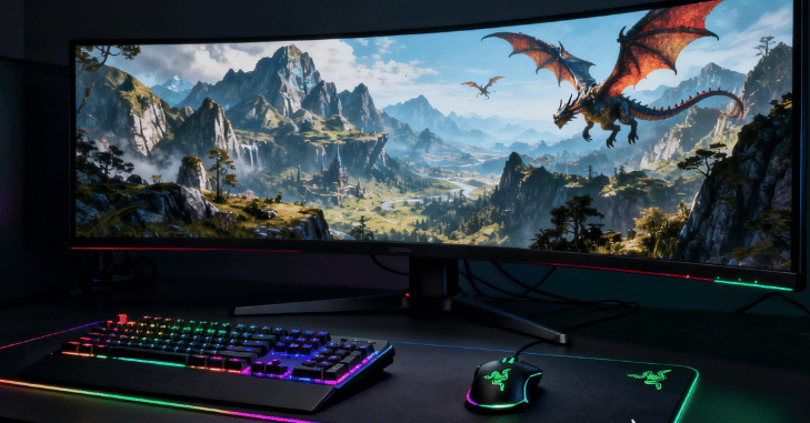 High refresh rate settings displayed on a gaming screen