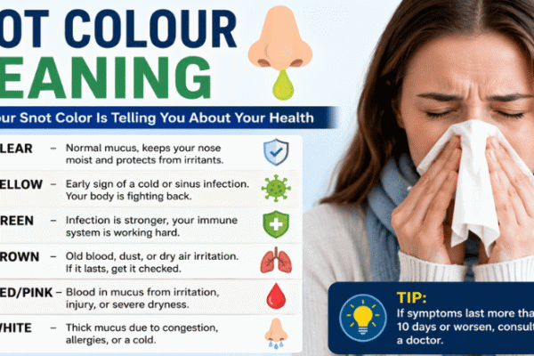 Snot Color Meaning: The Complete Guide to What  Clear, Yellow, Green, Brown, Red, and Black Mucus Says About Your Health, Infections, Allergies, and Sinus Problems 