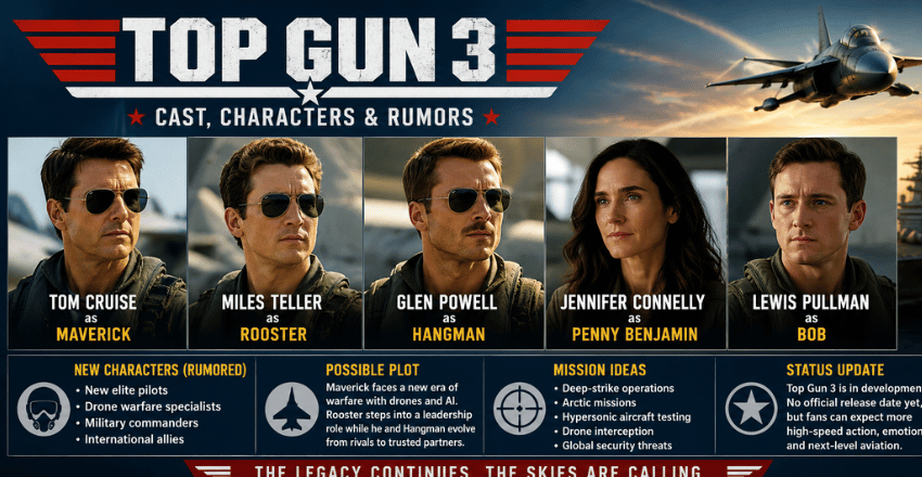 Cast of Top Gun 3: Complete Guide to Returning Actors, New Character Rumors, Plot Details, Release Date Updates, and Production News