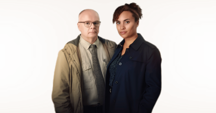Detectives McDonald and Dodds pictured in the crime drama