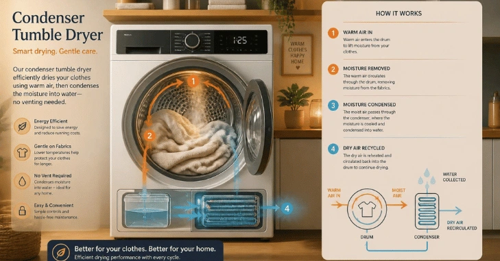 What is a Condenser Tumble Dryer and How Does it WEork?