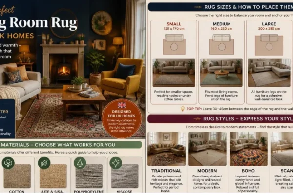 Living Room Rugs: How to Choose the Right Size, Material and Style for UK Homes